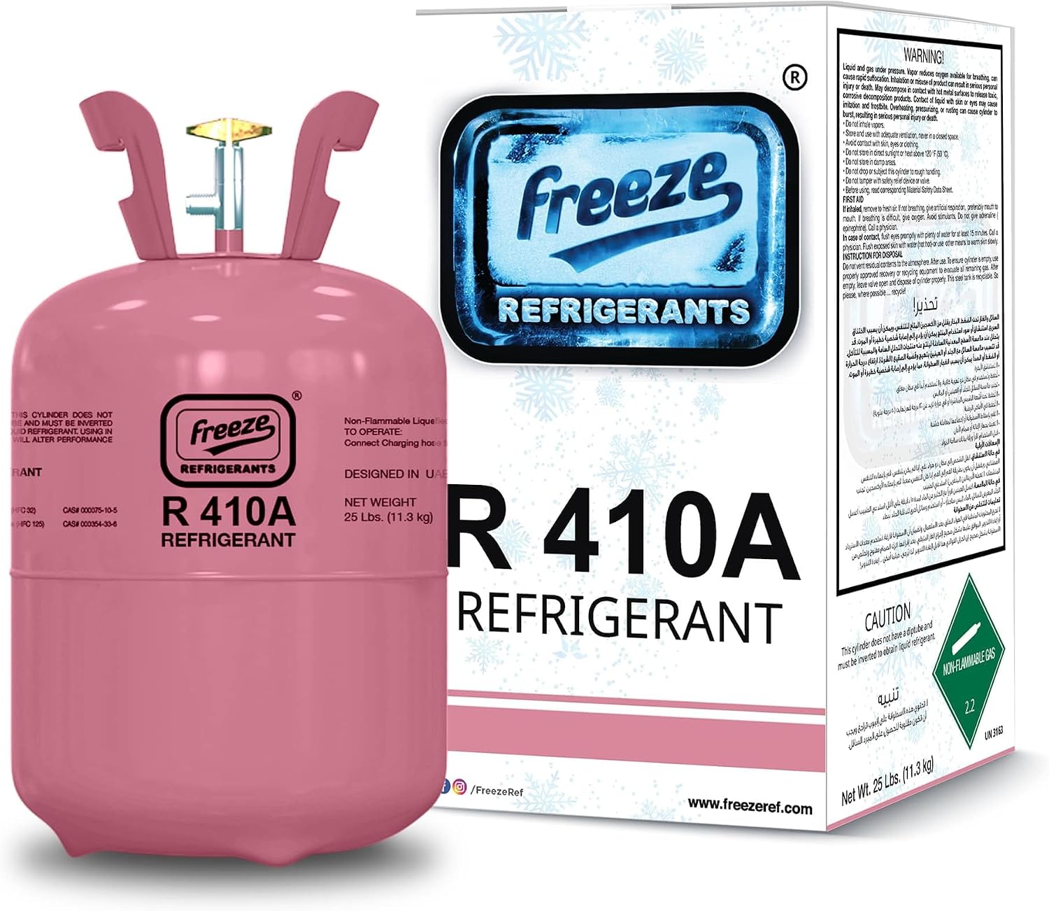 Freeze R-410A Refrigerant Gas